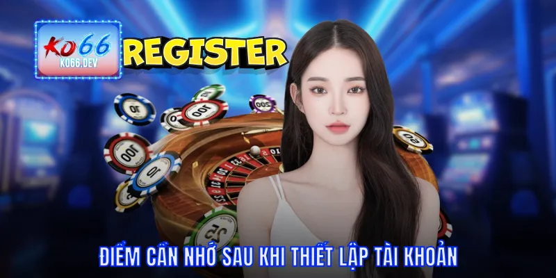 Điểm cần nhớ sau khi thiết lập tài khoản